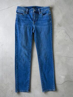 TALBOTS Medium Wash Slim Ankle Jeans Size 2 Petite